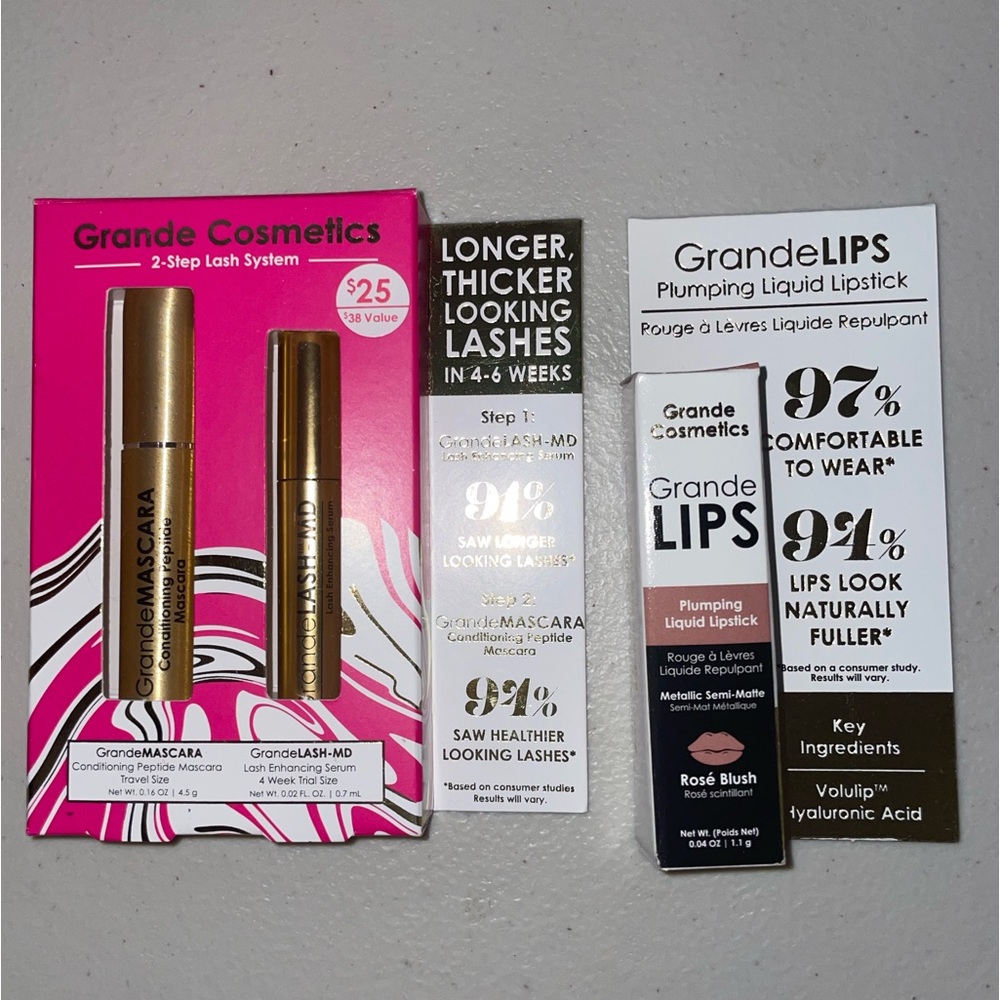 Grande Cosmetics 3 pc Set ~ Eyes & Lips